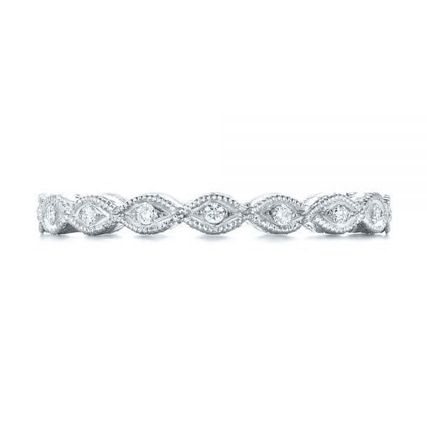  Platinum Platinum Custom Diamond Wedding Band - Top View -  102286