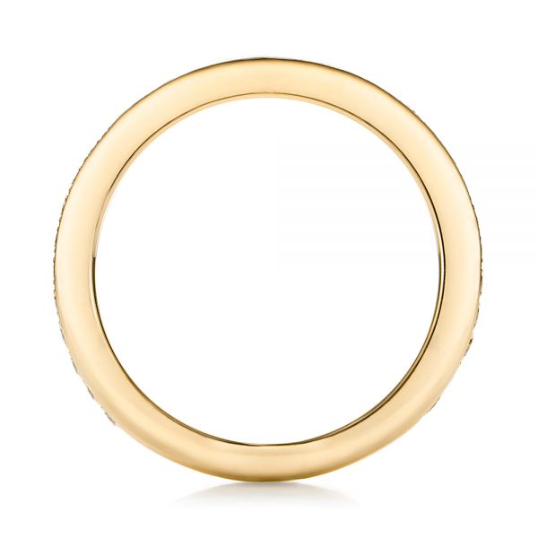 14k Yellow Gold 14k Yellow Gold Custom Diamond Wedding Band - Front View - 101167