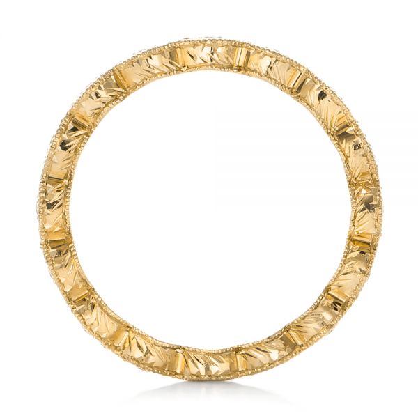 14k Yellow Gold 14k Yellow Gold Custom Diamond Wedding Band - Front View - 102286