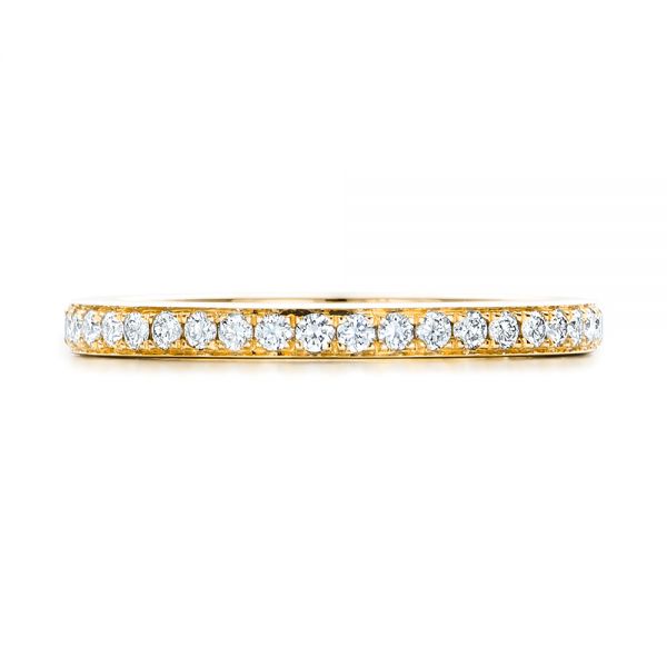 14k Yellow Gold 14k Yellow Gold Custom Diamond Wedding Band - Top View -  101167