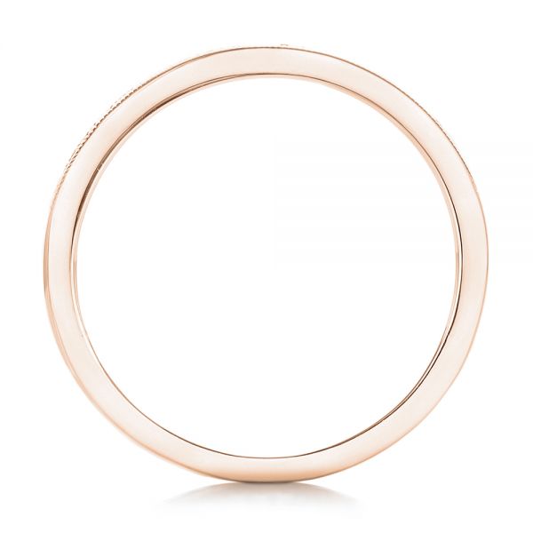 18k Rose Gold 18k Rose Gold Custom Ruby Topaz And Diamond Wedding Band - Front View - 102418