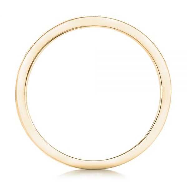18k Yellow Gold 18k Yellow Gold Custom Ruby Topaz And Diamond Wedding Band - Front View - 102418