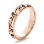 18k Rose Gold 18k Rose Gold Custom Sterling Silver Band - Three-Quarter View -  1243 - Thumbnail