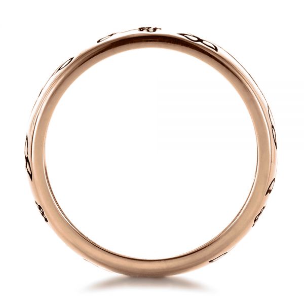 14k Rose Gold 14k Rose Gold Custom Sterling Silver Band - Front View -  1243