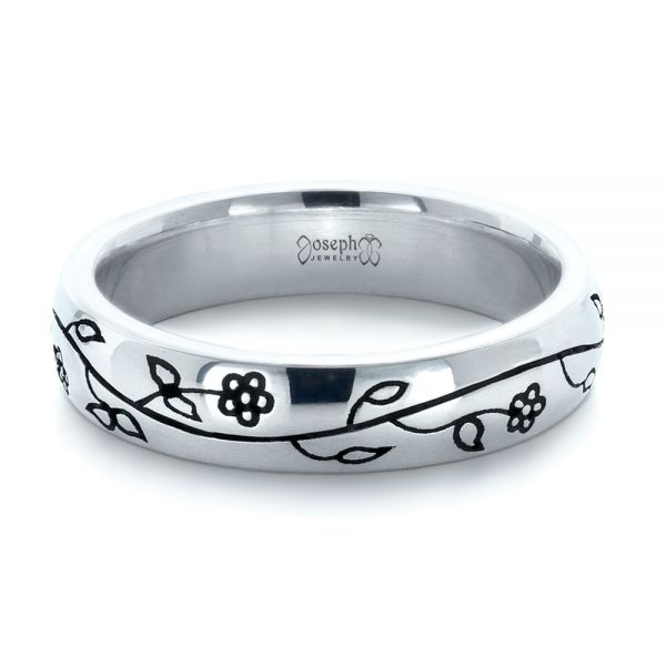  Platinum Platinum Custom Sterling Silver Band - Flat View -  1243