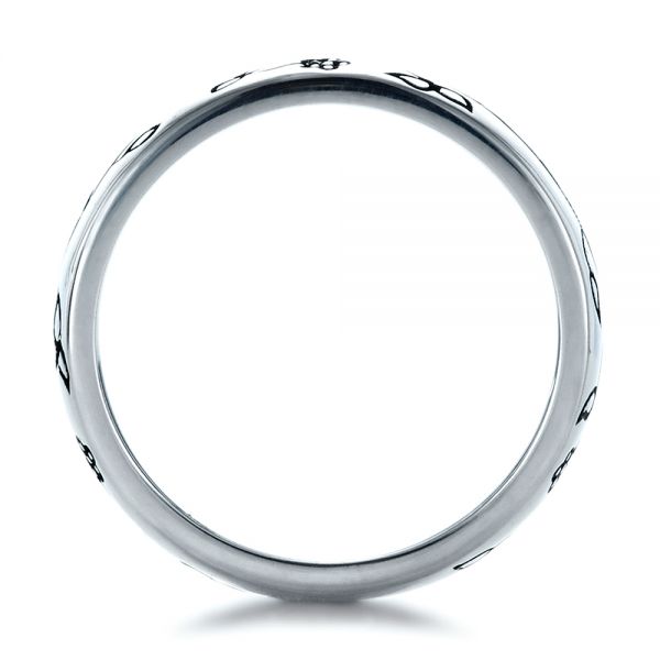 18k White Gold 18k White Gold Custom Sterling Silver Band - Front View -  1243