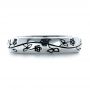 14k White Gold Custom Sterling Silver Band - Top View -  1243 - Thumbnail