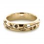 18k Yellow Gold 18k Yellow Gold Custom Sterling Silver Band - Flat View -  1243 - Thumbnail