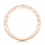 14k Rose Gold 14k Rose Gold Custom Tension Set Diamond Wedding Band - Front View -  102452 - Thumbnail