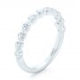  Platinum Custom Tension Set Diamond Wedding Band - Three-Quarter View -  102452 - Thumbnail