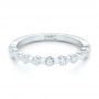  Platinum Custom Tension Set Diamond Wedding Band - Flat View -  102452 - Thumbnail