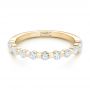 18k Yellow Gold 18k Yellow Gold Custom Tension Set Diamond Wedding Band - Flat View -  102452 - Thumbnail