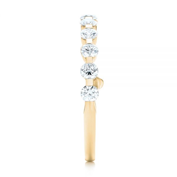 18k Yellow Gold 18k Yellow Gold Custom Tension Set Diamond Wedding Band - Side View - 102452