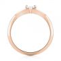 18k Rose Gold 18k Rose Gold Custom Trillion Diamond Wedding Ring - Front View -  104824 - Thumbnail