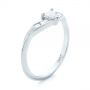  Platinum Custom Trillion Diamond Wedding Ring - Three-Quarter View -  104824 - Thumbnail