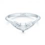  Platinum Custom Trillion Diamond Wedding Ring - Flat View -  104824 - Thumbnail
