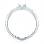 Platinum Custom Trillion Diamond Wedding Ring - Front View -  104824 - Thumbnail