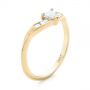 18k Yellow Gold 18k Yellow Gold Custom Trillion Diamond Wedding Ring - Three-Quarter View -  104824 - Thumbnail