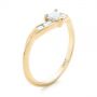 14k Yellow Gold 14k Yellow Gold Custom Trillion Diamond Wedding Ring - Three-Quarter View -  104824 - Thumbnail