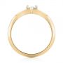 18k Yellow Gold 18k Yellow Gold Custom Trillion Diamond Wedding Ring - Front View -  104824 - Thumbnail