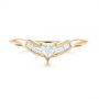 18k Yellow Gold 18k Yellow Gold Custom Trillion Diamond Wedding Ring - Top View -  104824 - Thumbnail