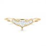 14k Yellow Gold 14k Yellow Gold Custom Trillion Diamond Wedding Ring - Top View -  104824 - Thumbnail