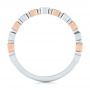  Platinum And 18k Rose Gold Platinum And 18k Rose Gold Custom Two-tone Bezel Diamond Wedding Band - Front View -  104486 - Thumbnail