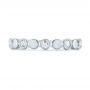  14K Gold And 18k White Gold 14K Gold And 18k White Gold Custom Two-tone Bezel Diamond Wedding Band - Top View -  104486 - Thumbnail
