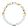  Platinum And 14k Yellow Gold Platinum And 14k Yellow Gold Custom Two-tone Bezel Diamond Wedding Band - Front View -  104486 - Thumbnail