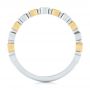  Platinum And 18k Yellow Gold Platinum And 18k Yellow Gold Custom Two-tone Bezel Diamond Wedding Band - Front View -  104486 - Thumbnail