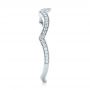 18k White Gold And Platinum 18k White Gold And Platinum Custom Two-tone Diamond Wedding Band - Side View -  103132 - Thumbnail