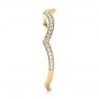 14k Yellow Gold And 14K Gold 14k Yellow Gold And 14K Gold Custom Two-tone Diamond Wedding Band - Side View -  103132 - Thumbnail