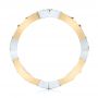 18k Yellow Gold And Platinum 18k Yellow Gold And Platinum Custom Two-tone Peridot And Diamond Wedding Band - Front View -  103365 - Thumbnail