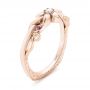 14k Rose Gold And Platinum Custom Two-tone Pink Sapphire And Diamond Wedding Band