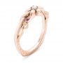 18k Rose Gold And Platinum 18k Rose Gold And Platinum Custom Two-tone Pink Sapphire And Diamond Wedding Band - Three-Quarter View -  102828 - Thumbnail