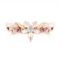 14k Rose Gold And 14K Gold 14k Rose Gold And 14K Gold Custom Two-tone Pink Sapphire And Diamond Wedding Band - Top View -  102828 - Thumbnail