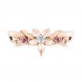 14k Rose Gold And Platinum 14k Rose Gold And Platinum Custom Two-tone Pink Sapphire And Diamond Wedding Band - Top View -  102828 - Thumbnail