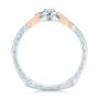 14k White Gold And 14K Gold Custom Two-tone Pink Sapphire And Diamond Wedding Band - Front View -  102828 - Thumbnail
