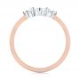  14K Gold And 14k Rose Gold Custom Two-tone Three Stone Ring - Front View -  104366 - Thumbnail