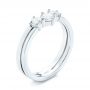  Platinum Custom Two-tone Three Stone Ring