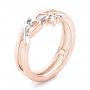 18k Rose Gold And Platinum 18k Rose Gold And Platinum Custom Two-tone Wedding Band - Three-Quarter View -  102780 - Thumbnail