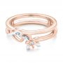 14k Rose Gold And Platinum 14k Rose Gold And Platinum Custom Two-tone Wedding Band - Flat View -  102780 - Thumbnail