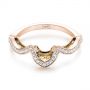 14k Rose Gold And 18K Gold 14k Rose Gold And 18K Gold Custom Two-tone Wedding Band - Flat View -  103382 - Thumbnail