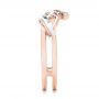 18k Rose Gold And Platinum 18k Rose Gold And Platinum Custom Two-tone Wedding Band - Side View -  102780 - Thumbnail