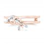 18k Rose Gold And Platinum 18k Rose Gold And Platinum Custom Two-tone Wedding Band - Top View -  102780 - Thumbnail