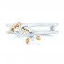  Platinum And 14K Gold Custom Two-tone Wedding Band - Top View -  102780 - Thumbnail