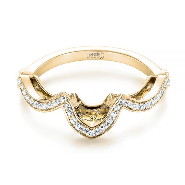 14k Yellow Gold And 18K Gold 14k Yellow Gold And 18K Gold Custom Two-tone Wedding Band - Flat View - 103382