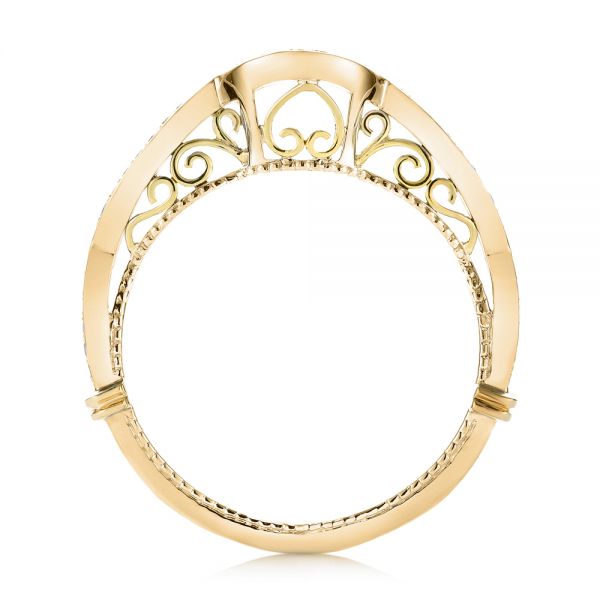 14k Yellow Gold And 18K Gold 14k Yellow Gold And 18K Gold Custom Two-tone Wedding Band - Front View - 103382