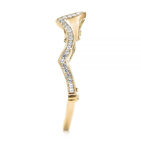 14k Yellow Gold And 18K Gold 14k Yellow Gold And 18K Gold Custom Two-tone Wedding Band - Side View - 103382