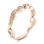 14k Rose Gold And 14K Gold 14k Rose Gold And 14K Gold Custom Two-tone Women's Wedding Band - Three-Quarter View -  102125 - Thumbnail